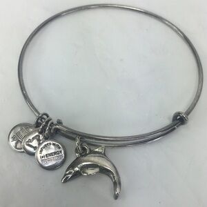 Alex and Ani silver tone dolphin bracelet